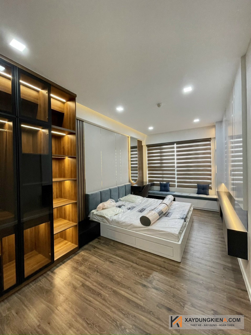 thiết kế nội thất căn hộ mizuki park cho phòng ngủ