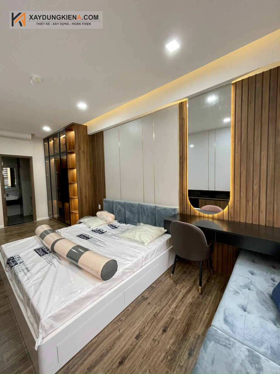 thiết kế nội thất phòng ngủ căn hộ mizuki park