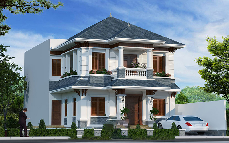 biệt thự 2 tầng đẹp mắt