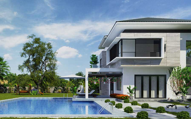 thiết kế nhà có hồ bơi