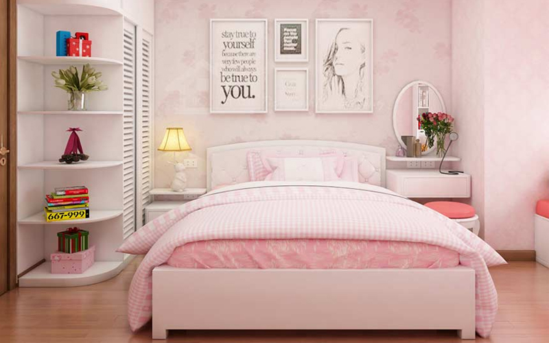 thiết kế phòng ngủ cho bé gái đẹp mắt