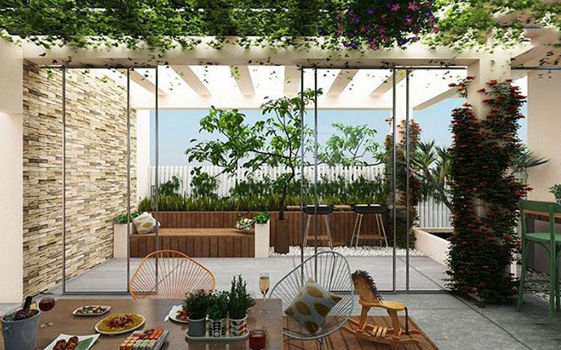 thiết kế sân thượng đẹp